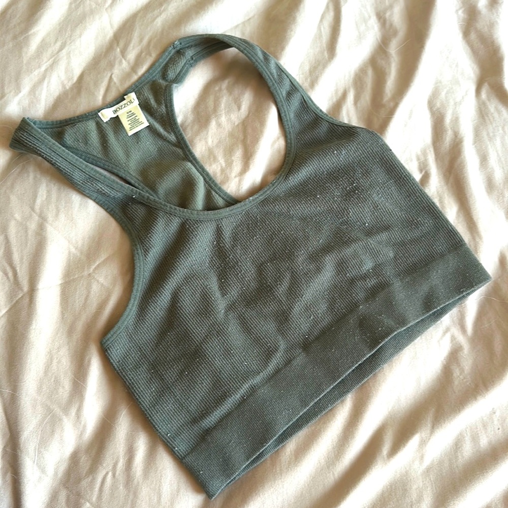 Olive green tank top
